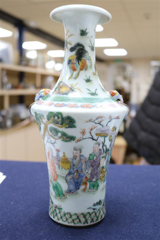 A Chinese famille verte vase